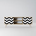 CLASSIC ZIG ZAG Mueble de TV de 2 Puertas en Efecto Roble