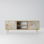 SUNFLOWER BLUR 2-Door TV Stand in Oak Effect