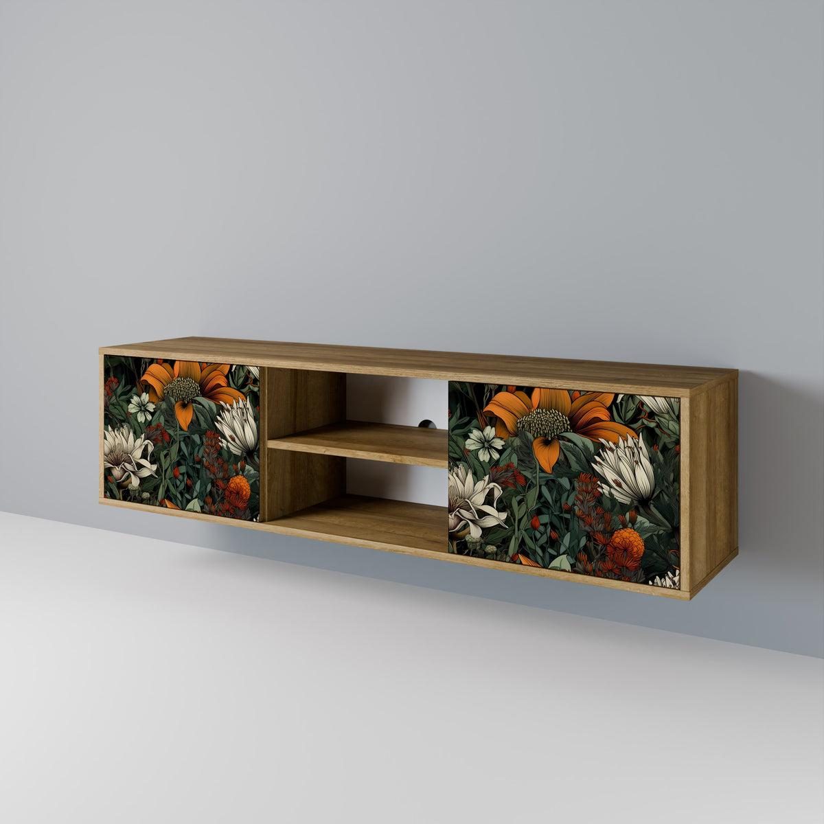 MIDNIGHT SPROUT Mueble de TV de 2 Puertas