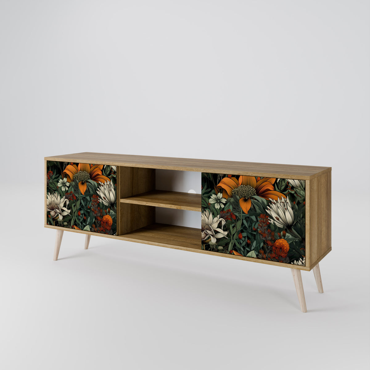 MIDNIGHT SPROUT Mueble de TV de 2 Puertas
