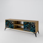 TWILIGHT BLOOM Mueble de TV de 2 Puertas en Efecto Roble