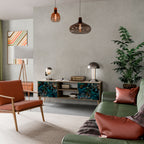 TWILIGHT BLOOM Mueble de TV de 2 Puertas en Efecto Roble