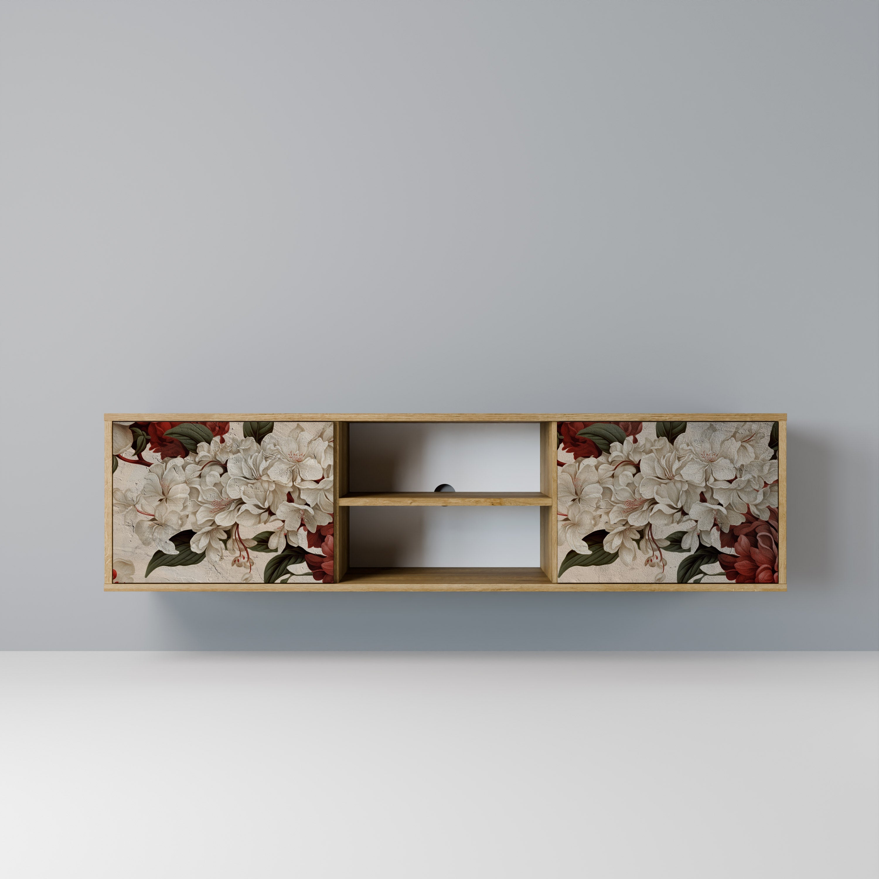 Mueble de TV de 2 puertas con efecto roble EPHEMERAL DAYS