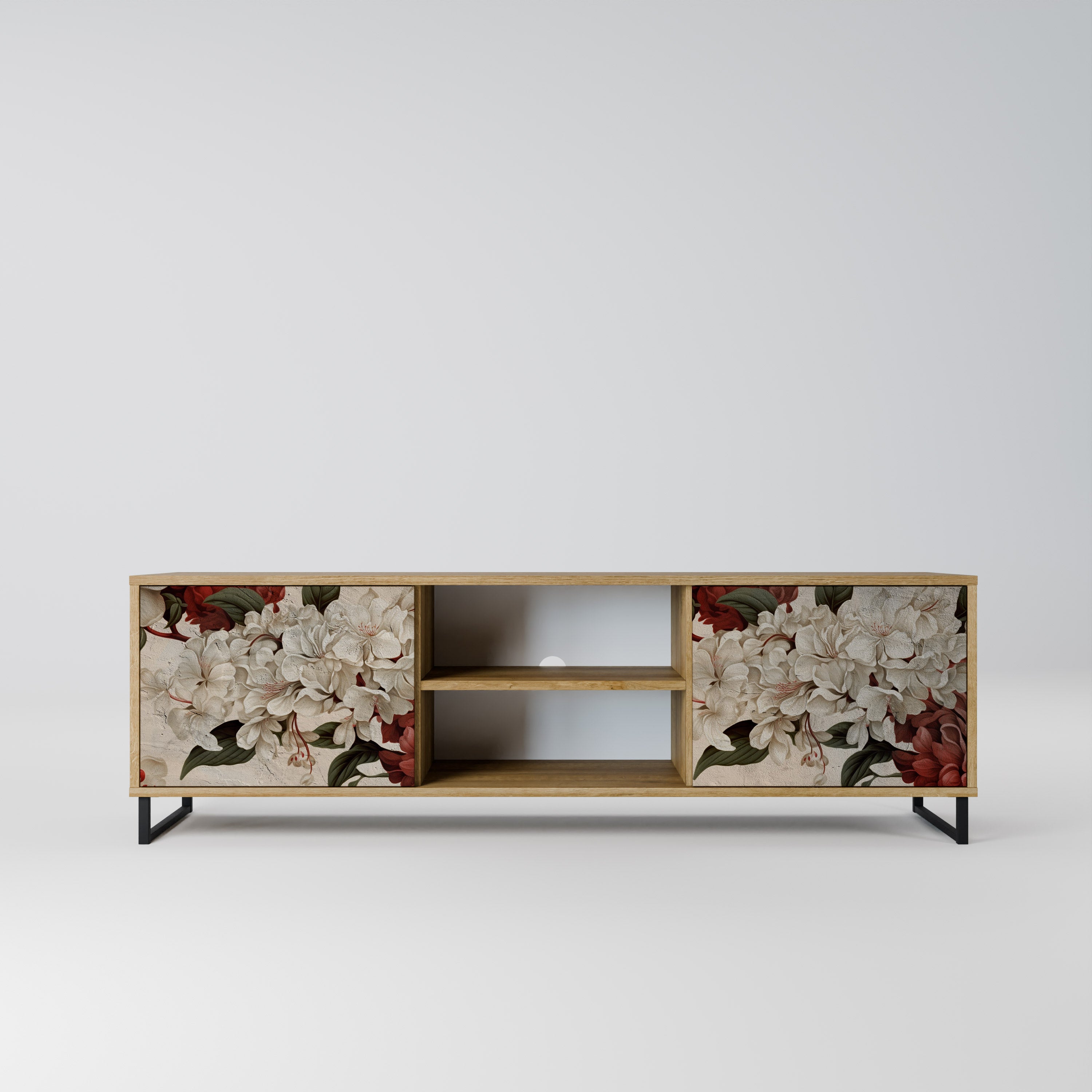 Mueble de TV de 2 puertas con efecto roble EPHEMERAL DAYS