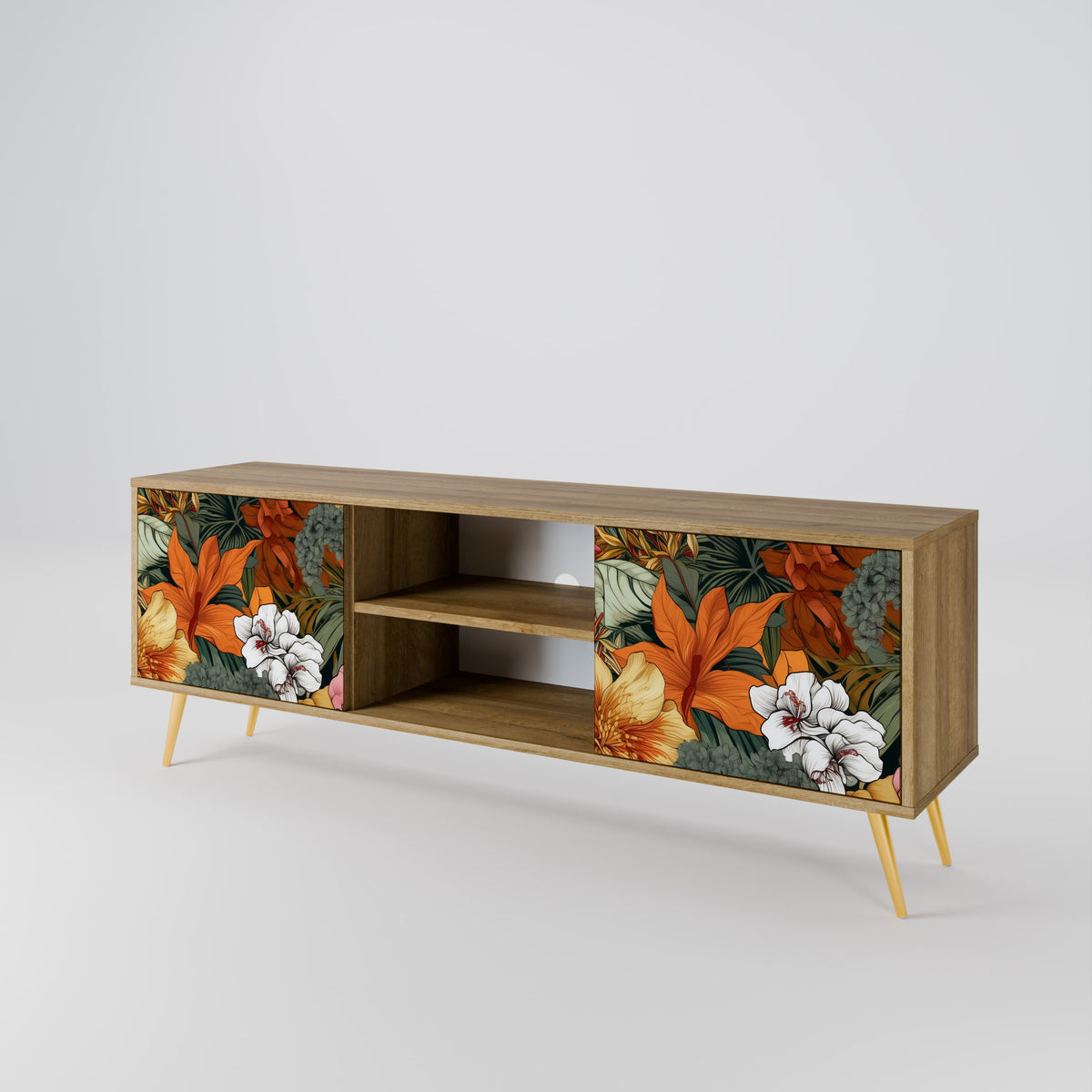 RADIANT FLORA Mueble de TV de 2 Puertas