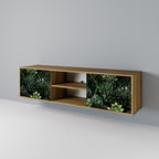 SUCCULENT JUNGLE Mueble de TV de 2 Puertas en Efecto Roble