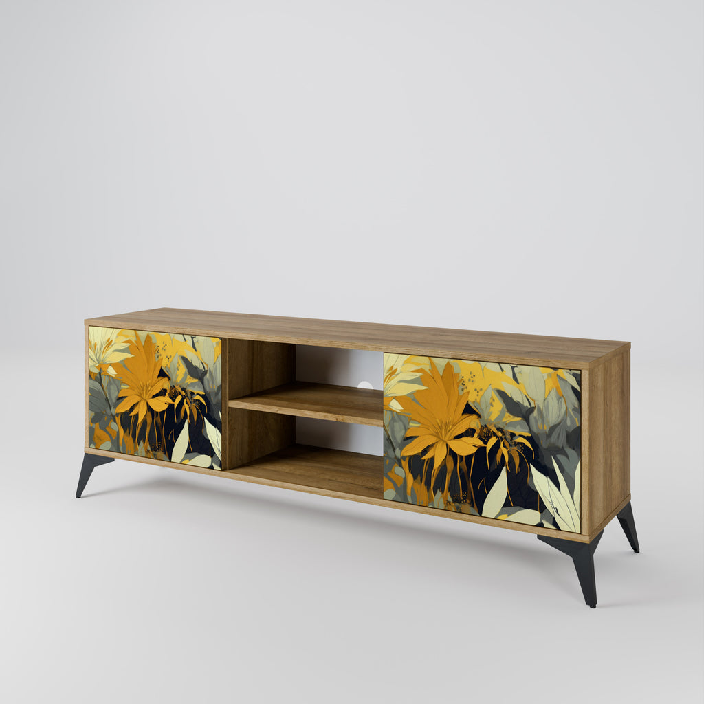 SUNKISSED LILY 2-Door TV Stand in Oak Effect