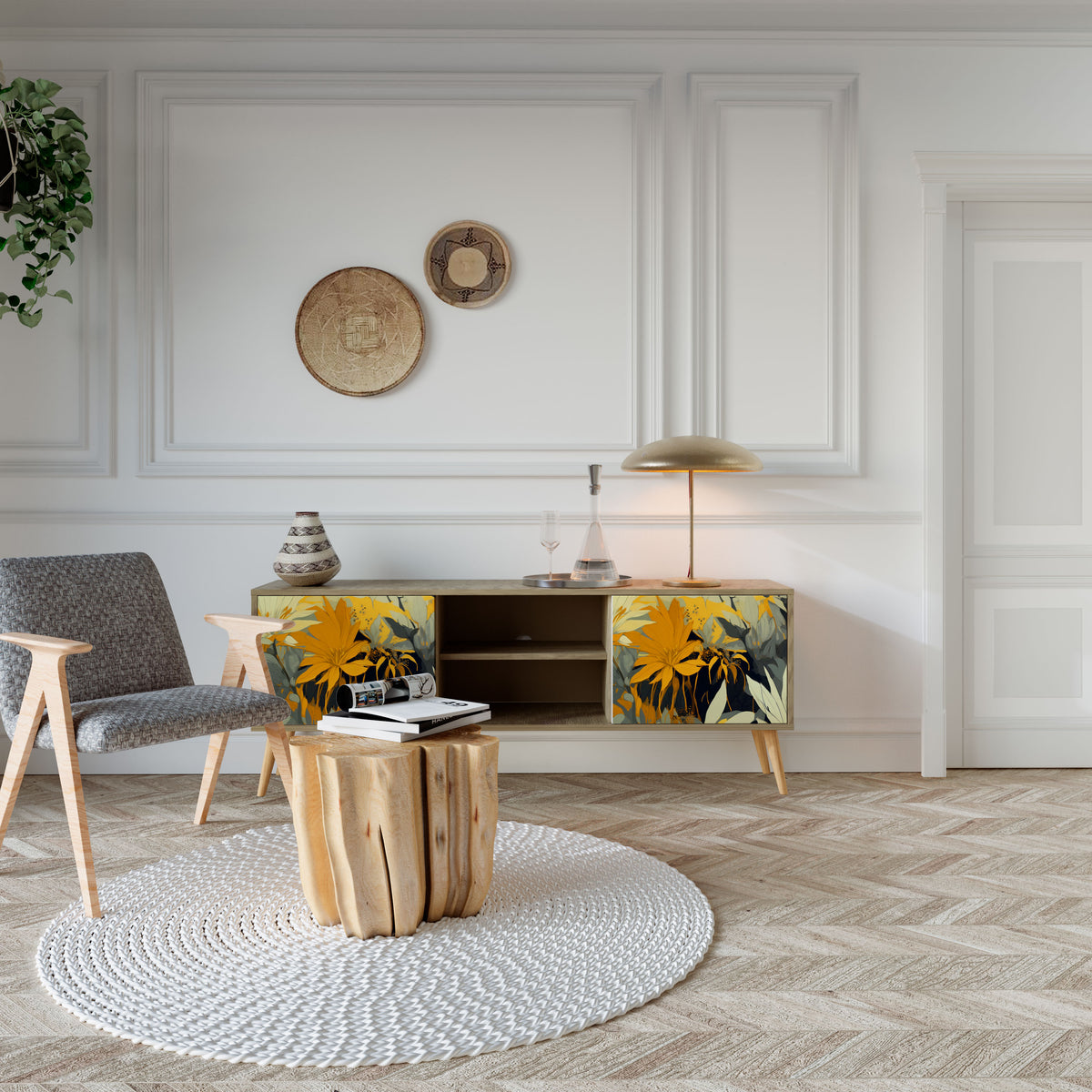 SUNKISSED LILY Mueble de TV de 2 Puertas