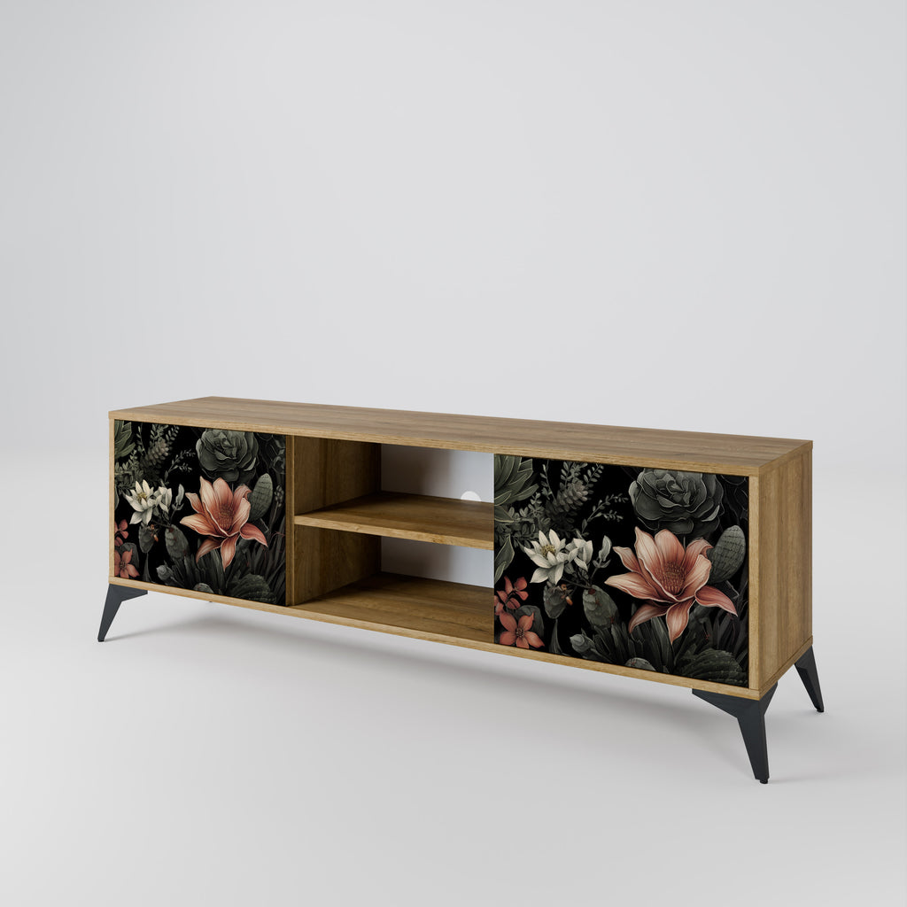 Mueble de TV SECRET VERDURE de 2 puertas con efecto roble