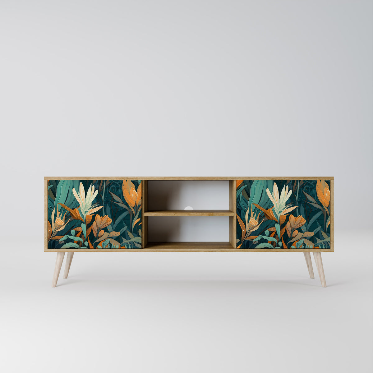 FLORAL SERENITY Mueble de TV de 2 Puertas