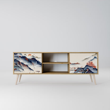 JAPANESE LANDSCAPE Mueble de TV de 2 Puertas