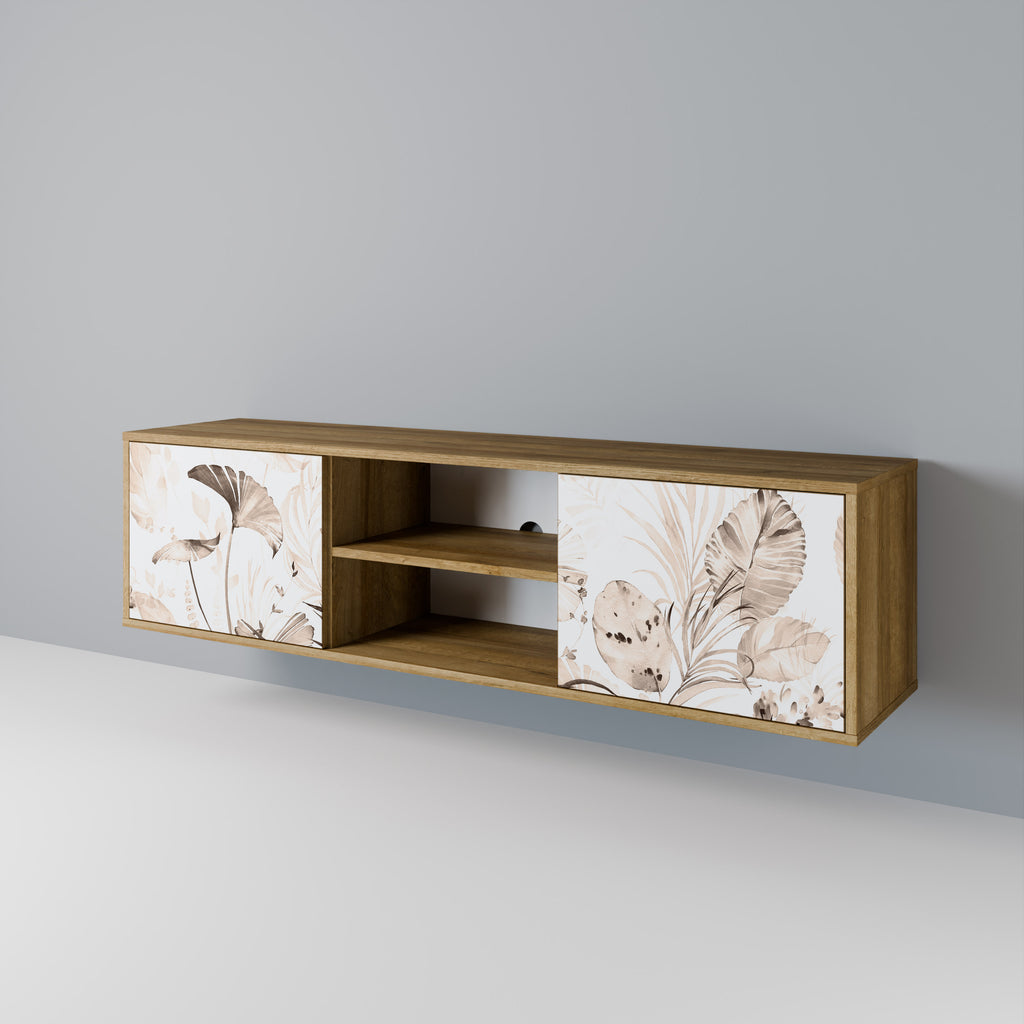 Mueble de TV de 2 puertas WILD TENDERNESS en efecto roble