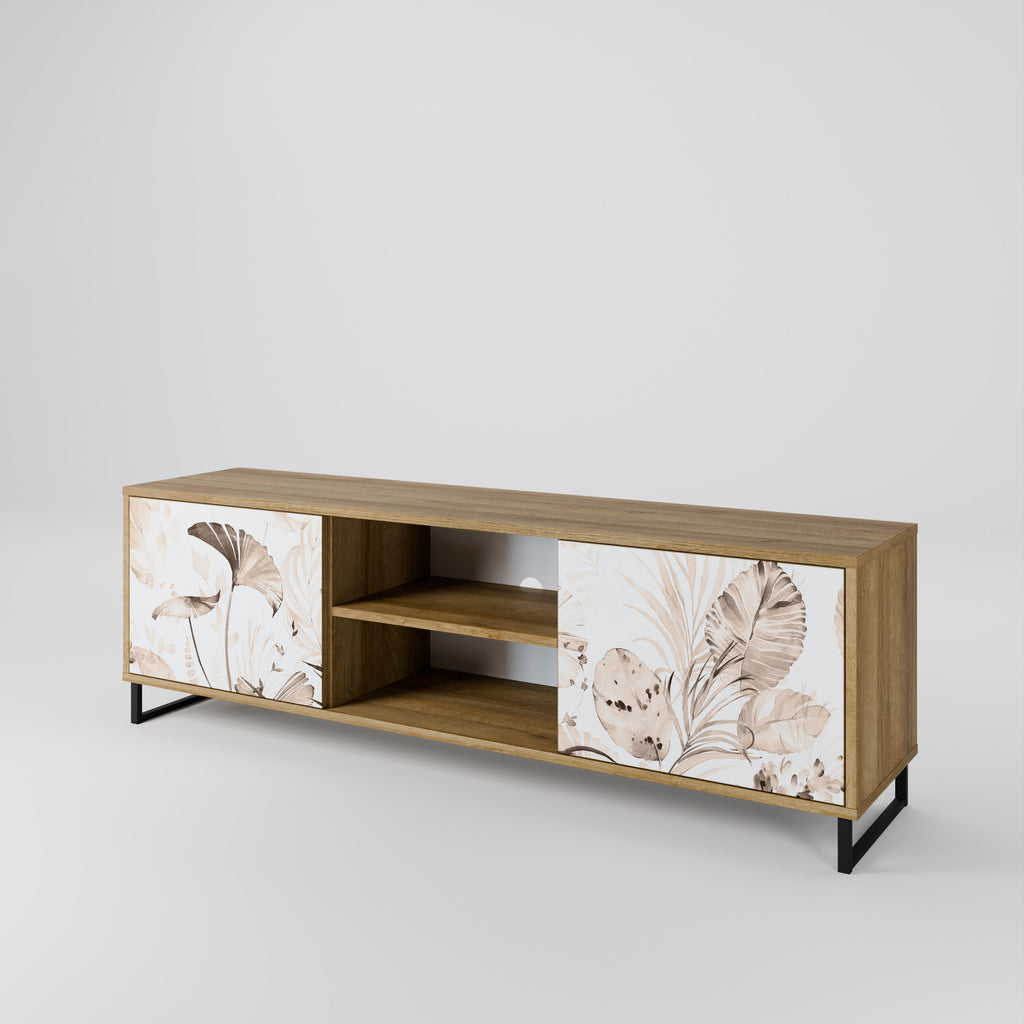 Mueble de TV de 2 puertas WILD TENDERNESS en efecto roble