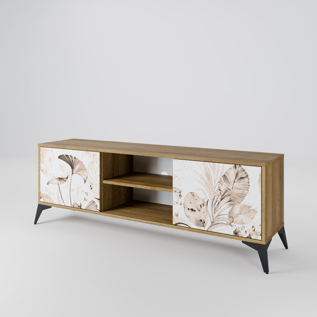 Mueble de TV de 2 puertas WILD TENDERNESS en efecto roble