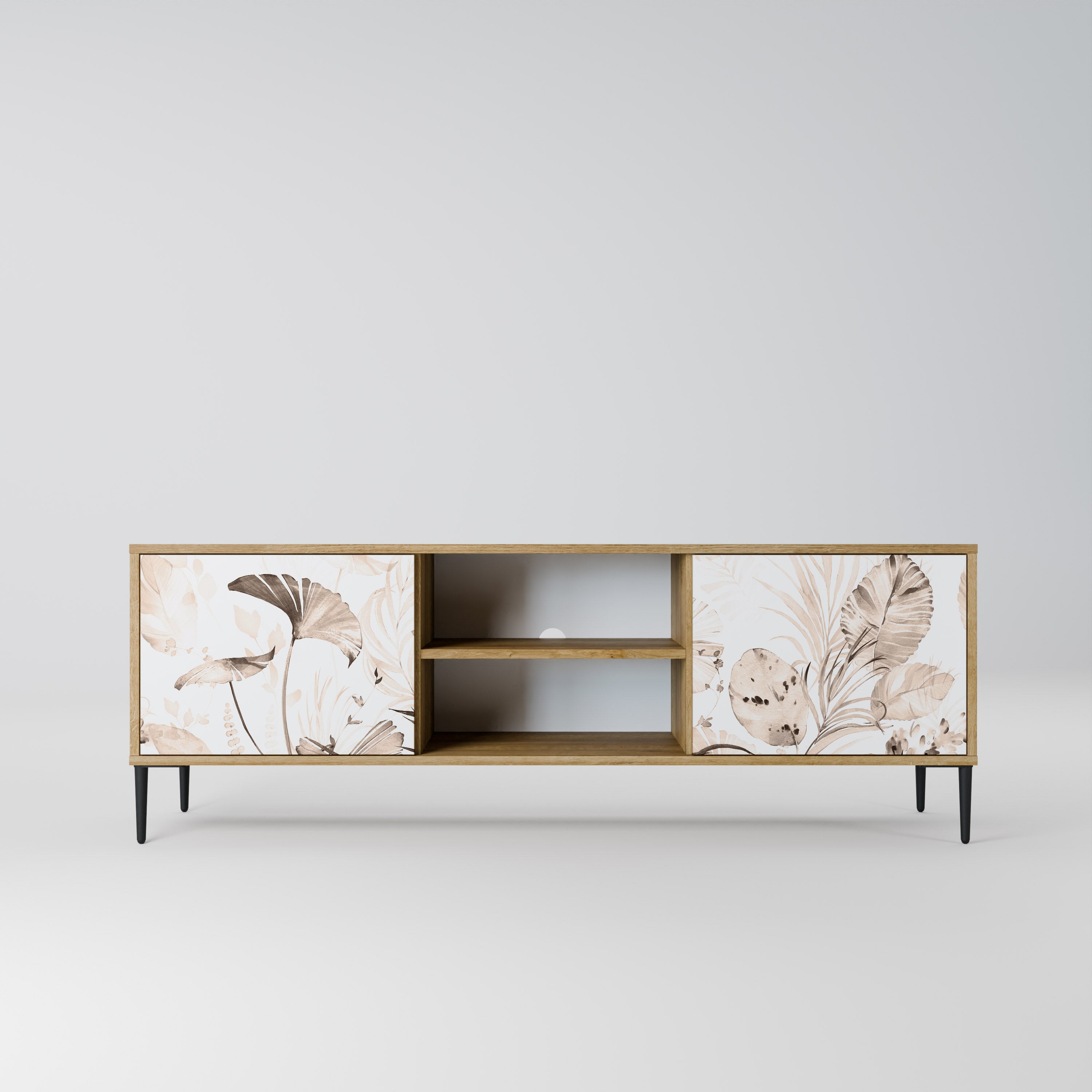 Mueble de TV de 2 puertas WILD TENDERNESS en efecto roble