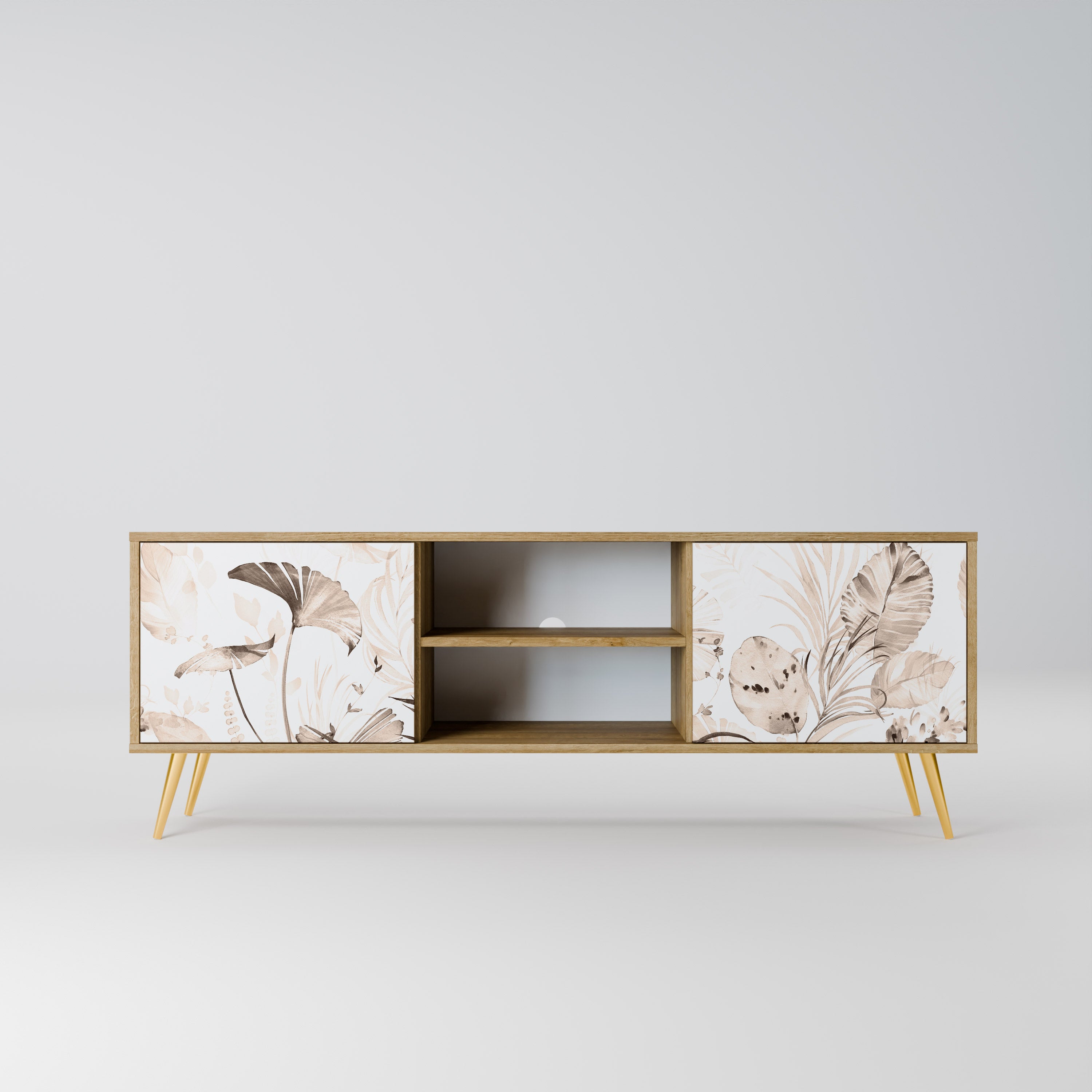 Mueble de TV de 2 puertas WILD TENDERNESS en efecto roble