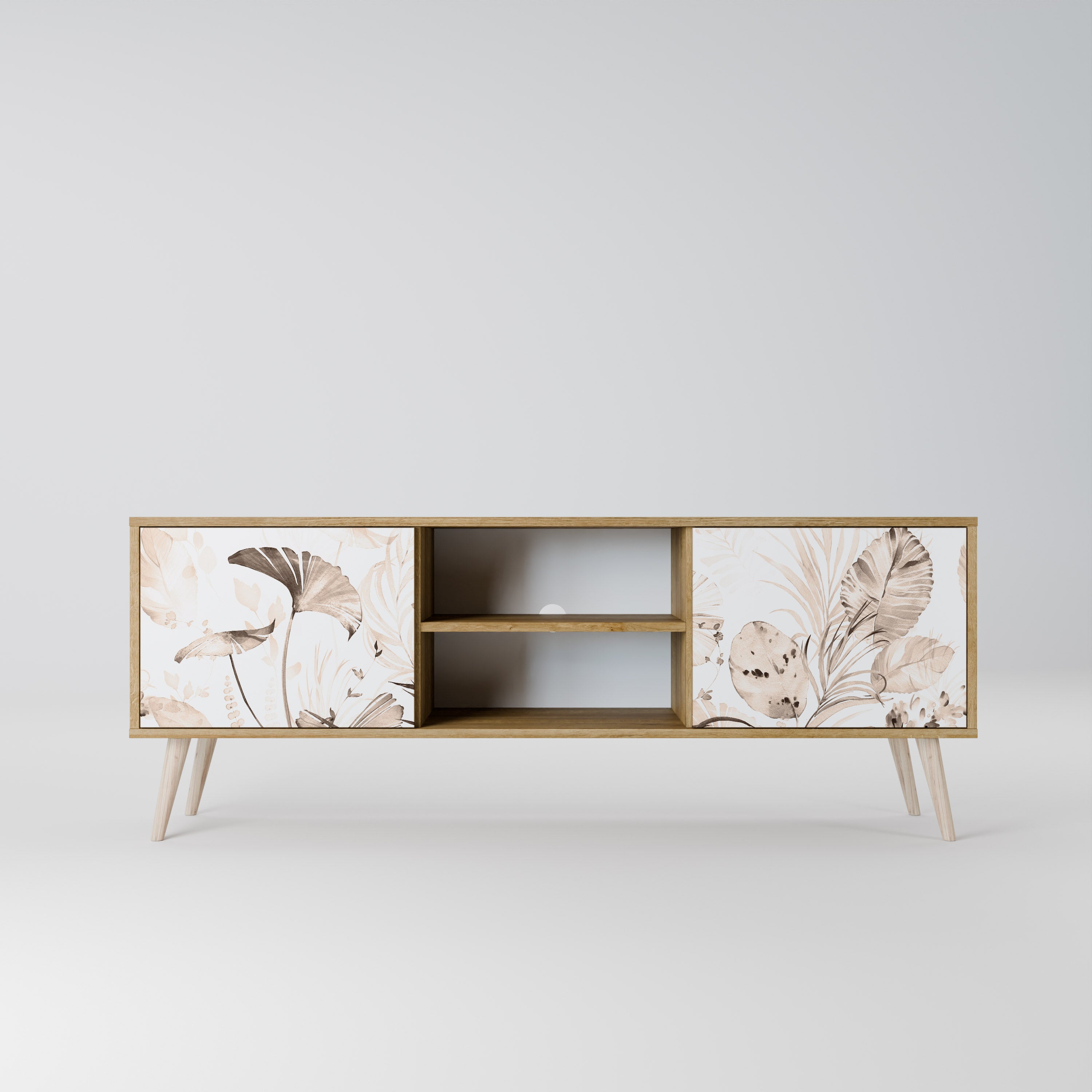 Mueble de TV de 2 puertas WILD TENDERNESS en efecto roble