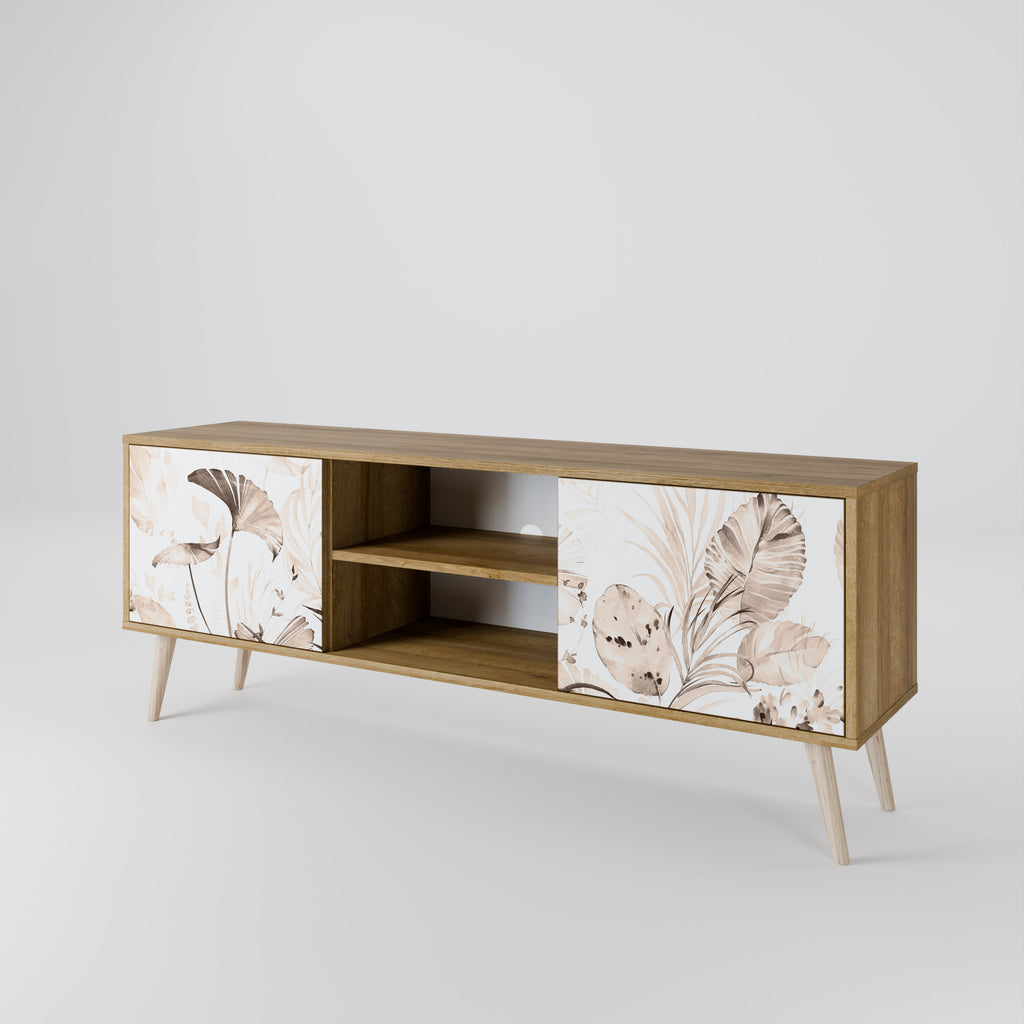 Mueble de TV de 2 puertas WILD TENDERNESS en efecto roble