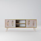 THE DELIQUESCE Mueble de TV de 2 Puertas en Efecto Roble