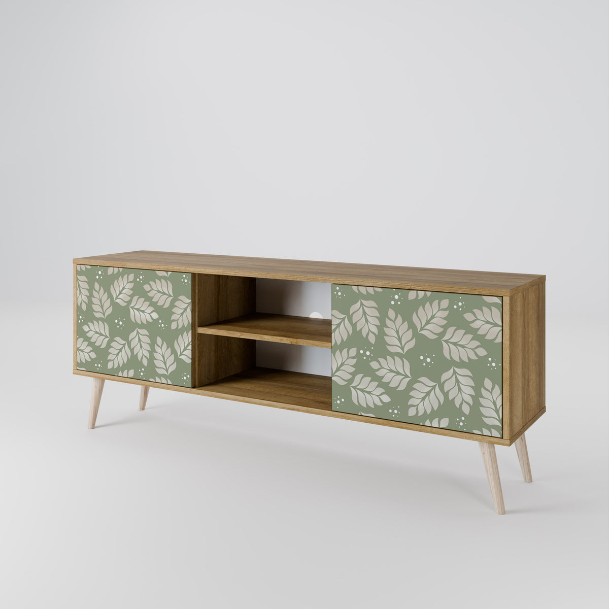 LEAVES ON GREEN Mueble de TV de 2 Puertas