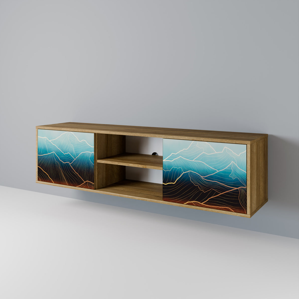 LUNAR SECRETS Mueble de TV de 2 Puertas