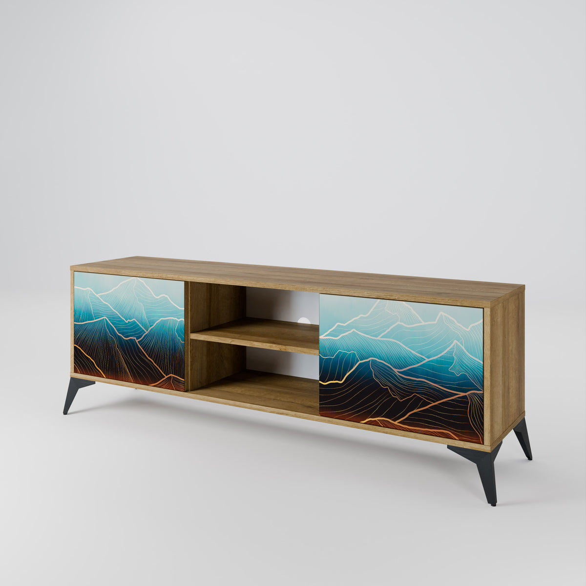 LUNAR SECRETS Mueble de TV de 2 Puertas