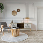 LEAFY STAMPS Mueble de TV de 2 Puertas