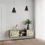 PALM SPRING Mueble de TV de 2 Puertas en Efecto Roble