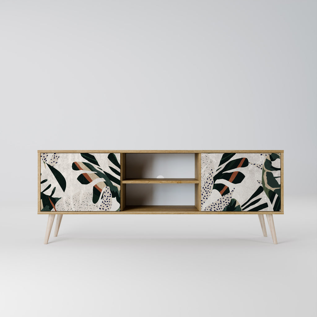 Mueble de TV de 2 puertas VERDURE FORMATION con efecto roble