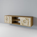 SAND SCULPTURES Mueble de TV de 2 Puertas en Efecto Roble