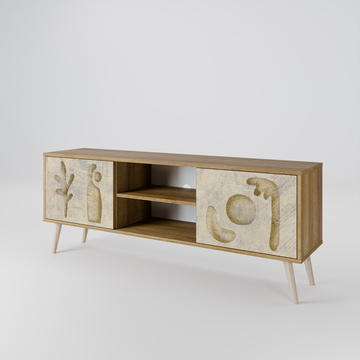 SAND SCULPTURES Mueble de TV de 2 Puertas