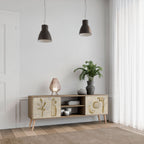SAND SCULPTURES Mueble de TV de 2 Puertas en Efecto Roble