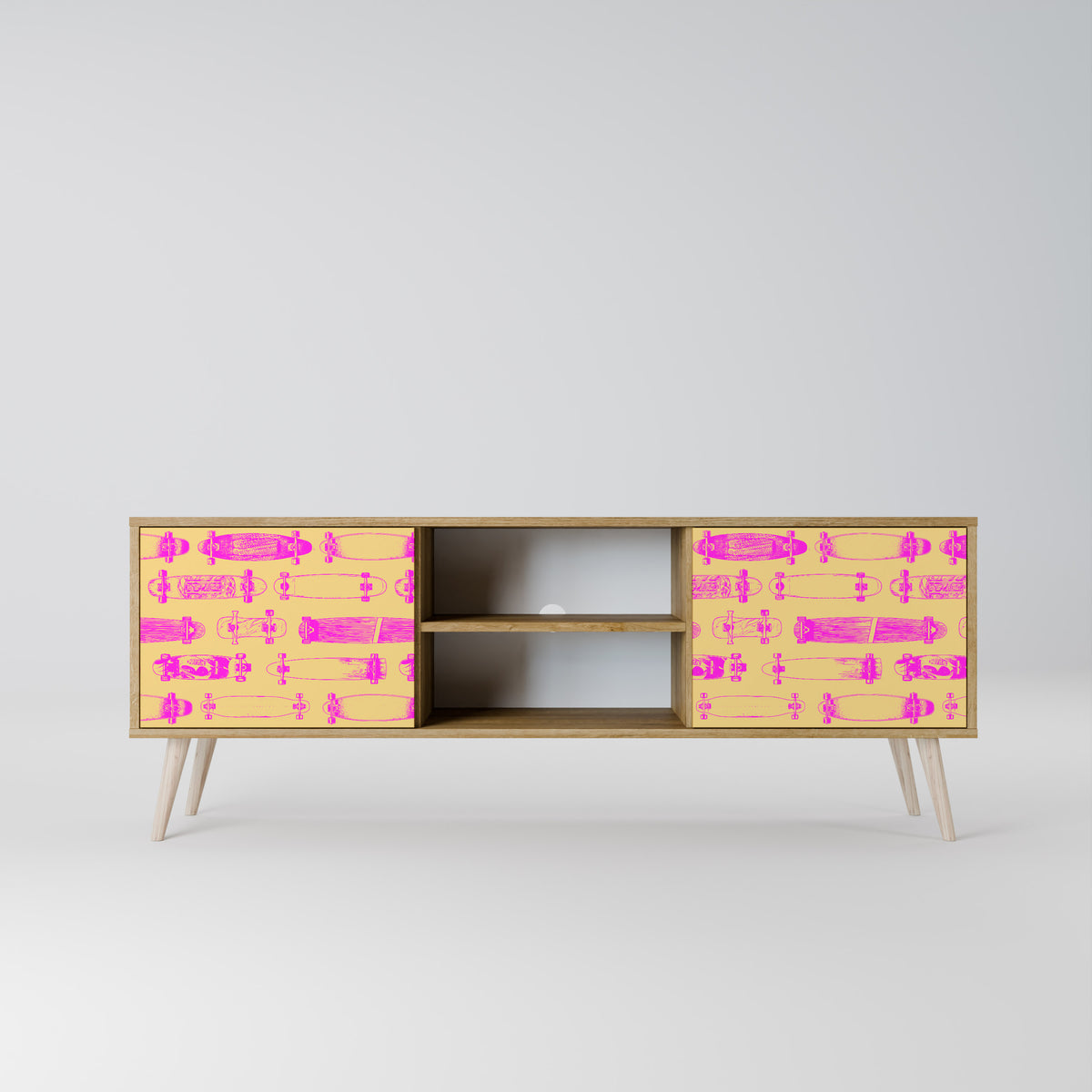 SKATEBOARD ARTISTRY Mueble de TV de 2 Puertas
