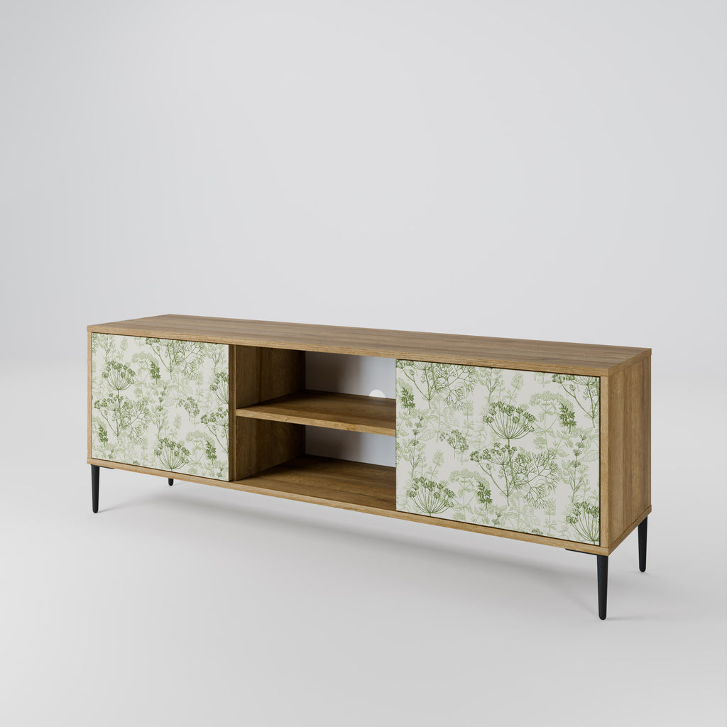 FENNEL BALDACHIN Mueble TV de 2 puertas efecto roble