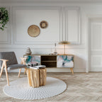 VELVET CROSSING Mueble de TV de 2 Puertas en Efecto Roble