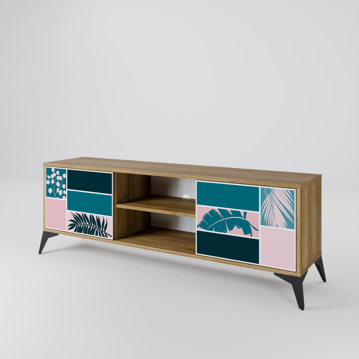 COMBINATION OF SHAPES Mueble de TV de 2 Puertas