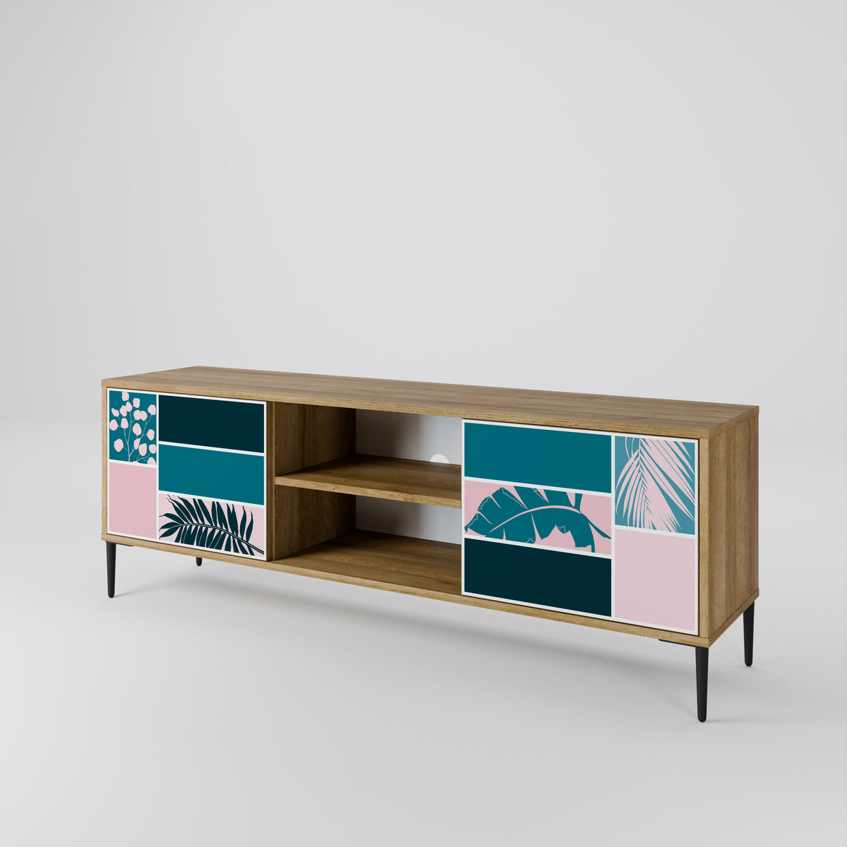COMBINATION OF SHAPES Mueble de TV de 2 Puertas