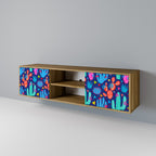 CACTUS VIBES 2-Door TV Stand in Oak Effect