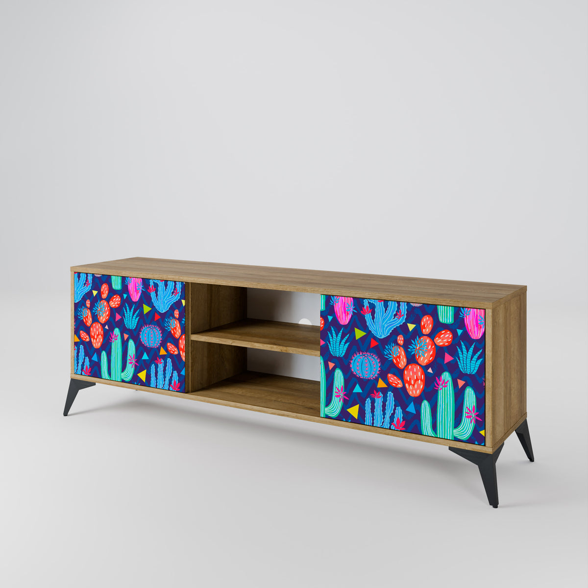 CACTUS VIBES Mueble de TV de 2 Puertas