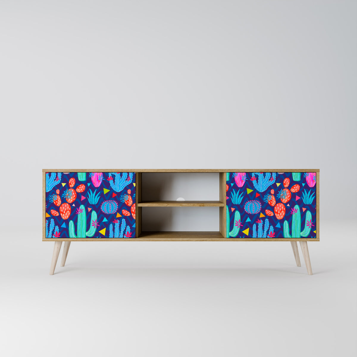 CACTUS VIBES Mueble de TV de 2 Puertas