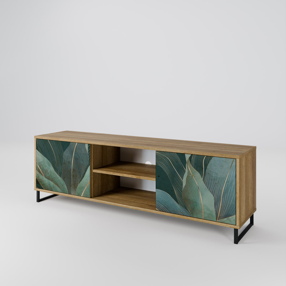 ROYAL GREEN Mueble de TV de 2 Puertas