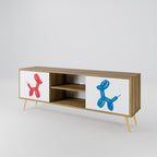 CHILDHOOD MEMORY 2-Door TV Stand in Oak Effect