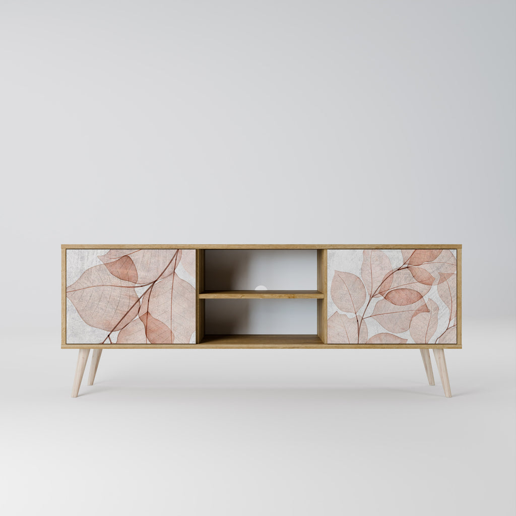Mueble de TV de 2 puertas AUTUMN FRAGILITY en efecto roble