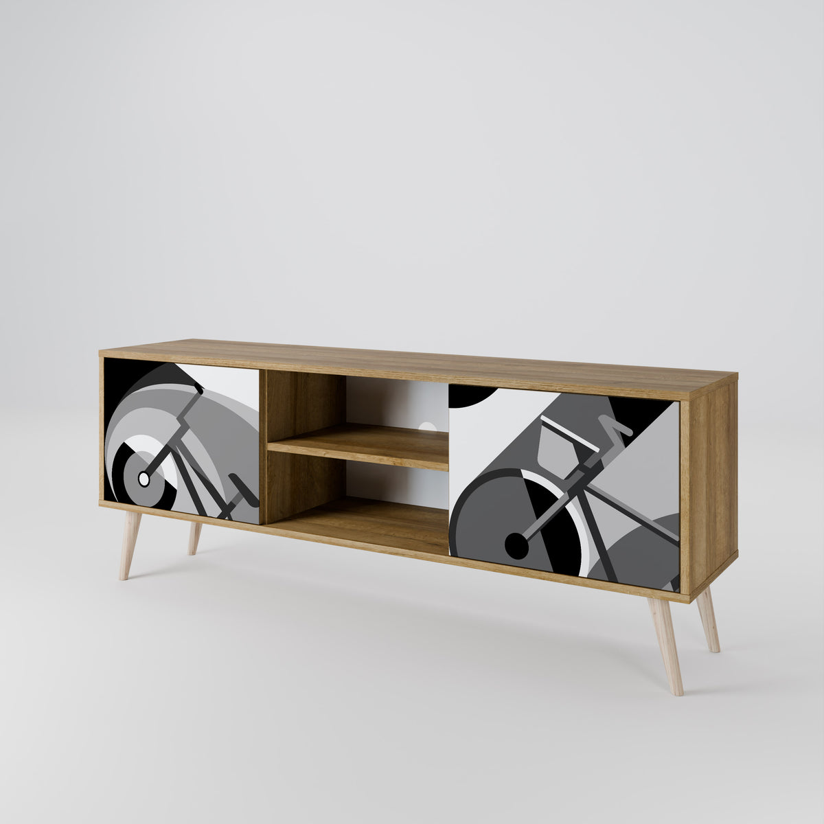 BIKE ENERGY Mueble de TV de 2 Puertas