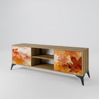 TRACES OF AUTUMN Mueble de TV de 2 Puertas en Efecto Roble