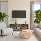 TROPICAL COMPOSITION Mueble de TV de 2 Puertas en Efecto Roble