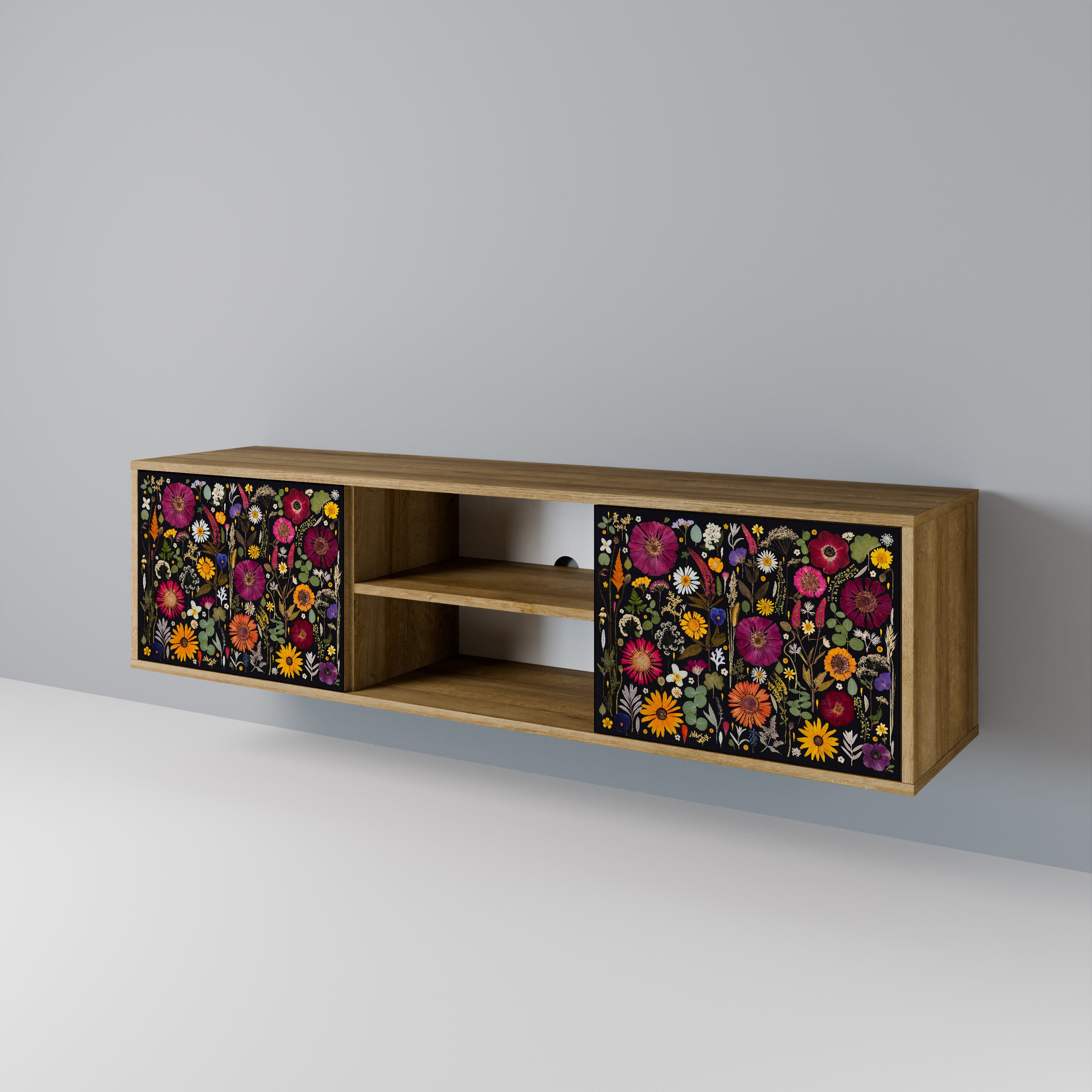 MIDNIGHT GARDEN Mueble de TV de 2 Puertas