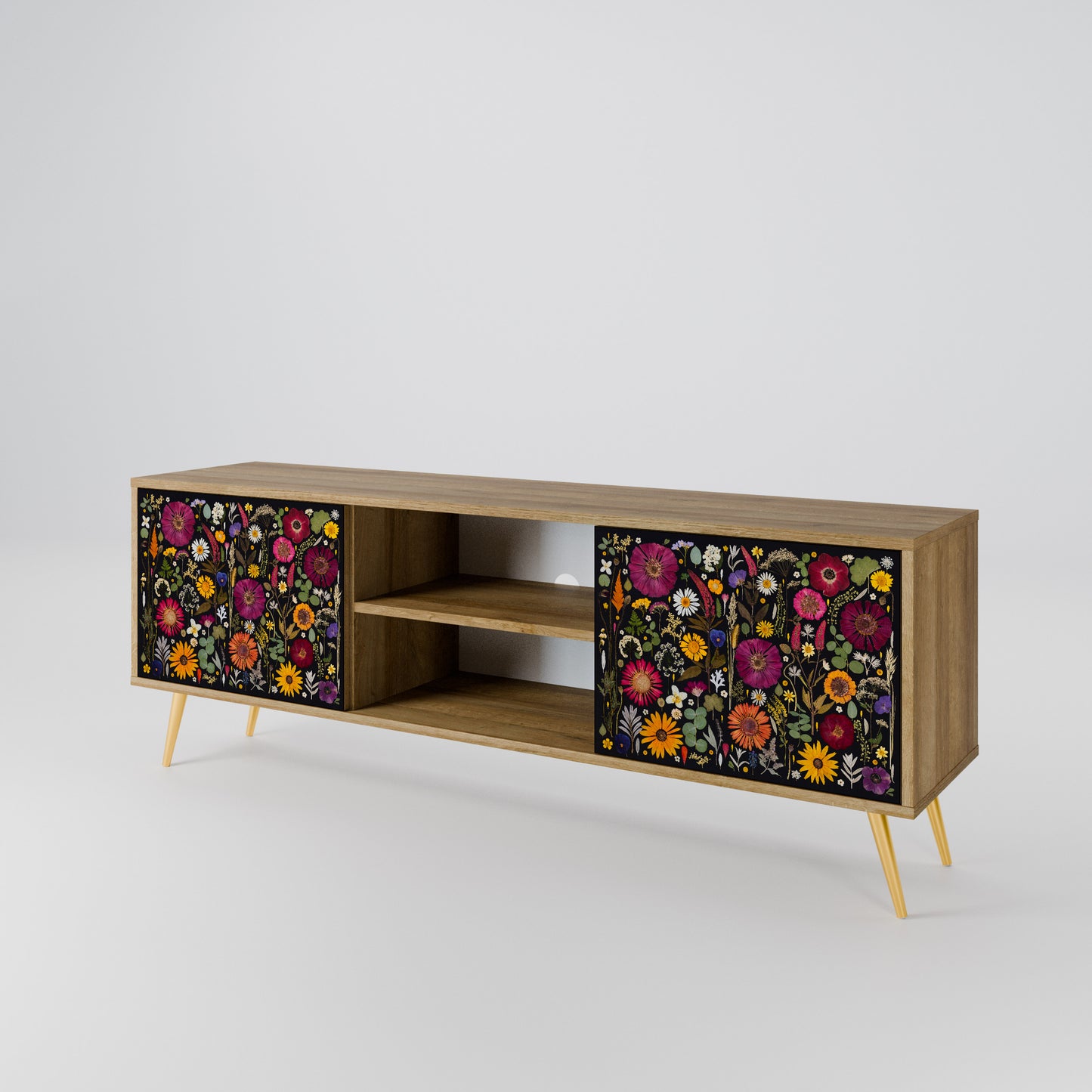 MIDNIGHT GARDEN Mueble de TV de 2 Puertas