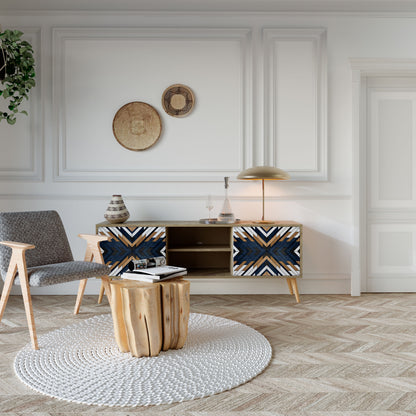ARTFUL GEOMETRY Mueble de TV de 2 Puertas