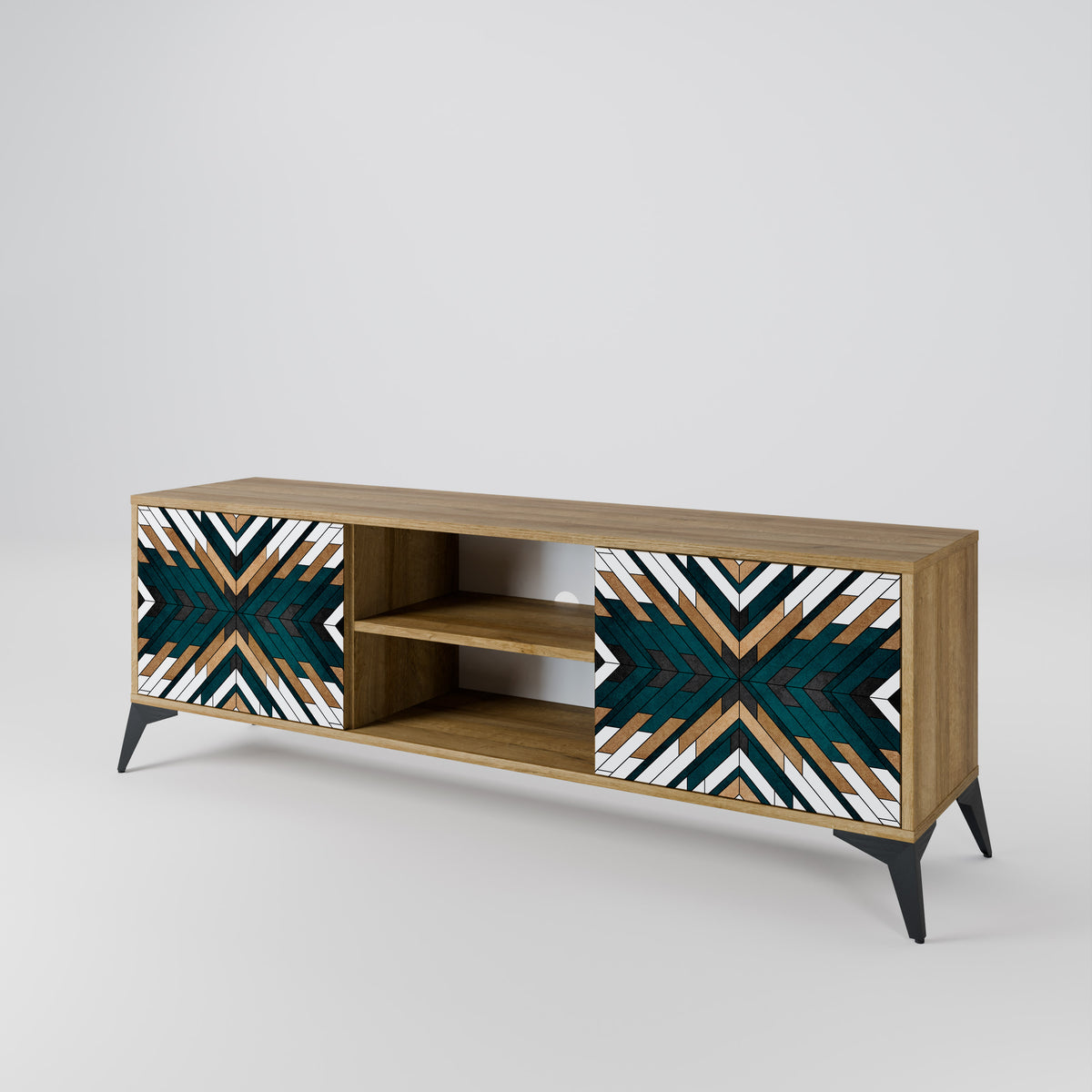 ARTISTIC GEOMETRY Mueble de TV de 2 Puertas